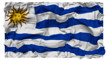 Uruguay Flag Waves with Realistic Bump Texture, Flag Background, 3D Rendering png