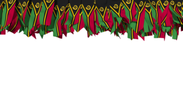 Vanuatu Flag Different Shapes of Cloth Stripe Hanging From Top, Independence Day, 3D Rendering png