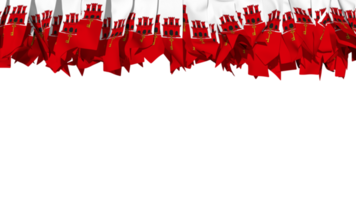 Gibraltar Flag Different Shapes of Cloth Stripe Hanging From Top, Independence Day, 3D Rendering png