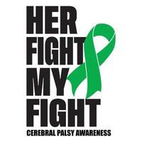 Cerebral Palsy Awareness, Green Ribbon vector