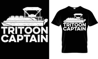 Tritoon Captain Pontoon vector