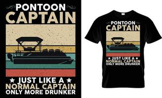 Pontoon Captain Just Like A Normal Captain Only More Drunker vector