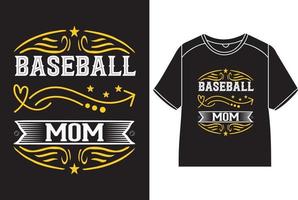 béisbol mamá camiseta diseño vector