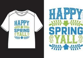 contento primavera ustedes camiseta diseño vector