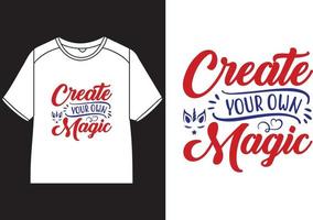 crear tu propio magia camiseta diseño vector