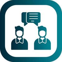 Face to Face Talk Vector Icon Design