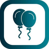 New Year Balloons Vector Icon Design