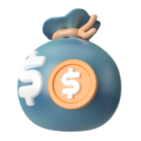 Money Bag 3D Illustration Icon png