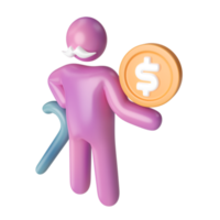 Pension fund 3D Illustration Icon png