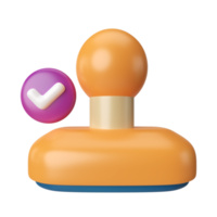 sello 3d ilustración icono png