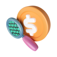 Digital Money 3D Illustration Icon png