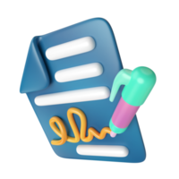 firma 3d ilustración icono png