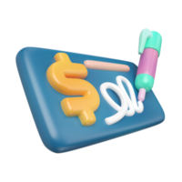 Check Money 3D Illustration Icon png