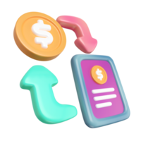 Money Transaction 3D Illustration Icon png