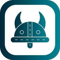 Viking Helmet Vector Icon Design