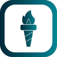 Fire Torch Vector Icon Design
