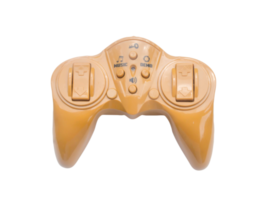 dark brown game or toy remote control for children and adult player is isolated with clipping path in png format