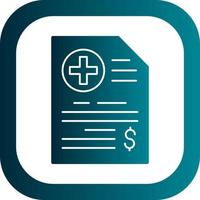 Medical Bill Vector Icon Design