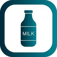 Milk Bottle Vector Icon Design