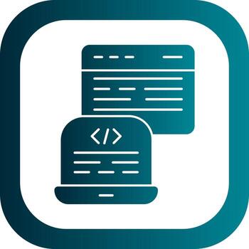 diseño de icono de vector de desarrollo backend