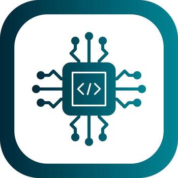 Code Processor Vector Icon Design