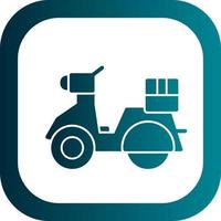 Delivery Scooter Vector Icon Design