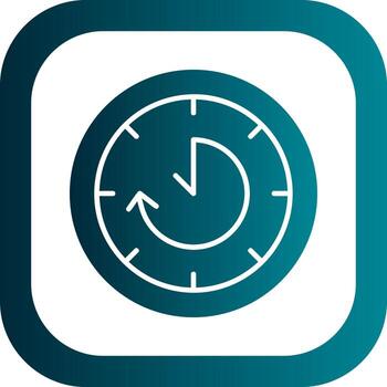 diseño de icono de vector de bucle de tiempo