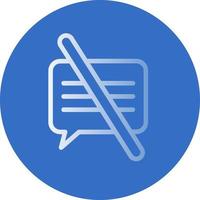 Comment Slash Vector Icon Design