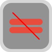 Not Equal Vector Icon Design