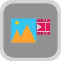 diseño de icono de vector de video de foto