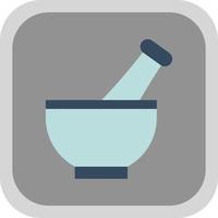 Mortar Pestle Vector Icon Design