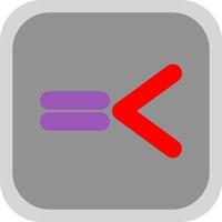 Less Than Equal Vector Icon Design