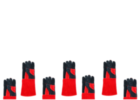 röd svetsare handskar mönster png