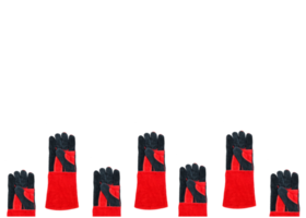 rouge soudeur gants modèle png