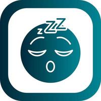diseño de icono de vector de cara durmiente