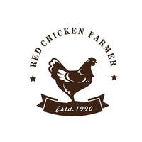 chicken farmer vector illustration