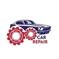 coche reparar logo vector ilustración