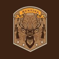 hunting deer vector illustration