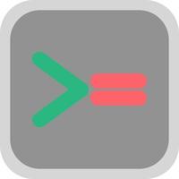 Greater Than Equal Vector Icon Design