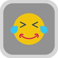 Grin Squint Tears Vector Icon Design