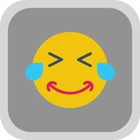 Grin Squint Tears Vector Icon Design