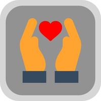 Hand Holding Heart Vector Icon Design