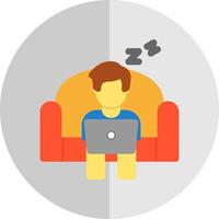 Lazy Work Vector Icon Design