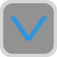Angle Down Vector Icon Design