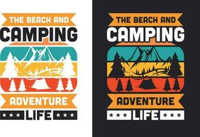 Creative retro vintage camping t shirt design free download, camping eliments free download vector