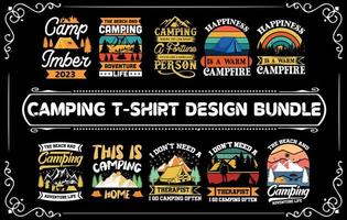 Camping Explore T Shirt Design Bundle vector