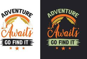 Creative retro vintage camping t shirt design free download, camping eliments free download vector