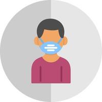 Man Wearing Mask Vector Icon Design