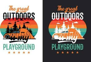 Camping T Shirt Design Bundle T-shirt Design For Camping Lover vector