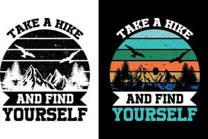 Retro vintage hiking design png eps vector